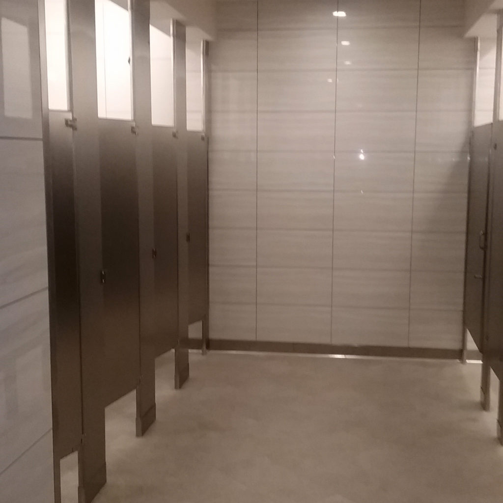 Restroom renovation by Advanced Retail Construction, Inc.